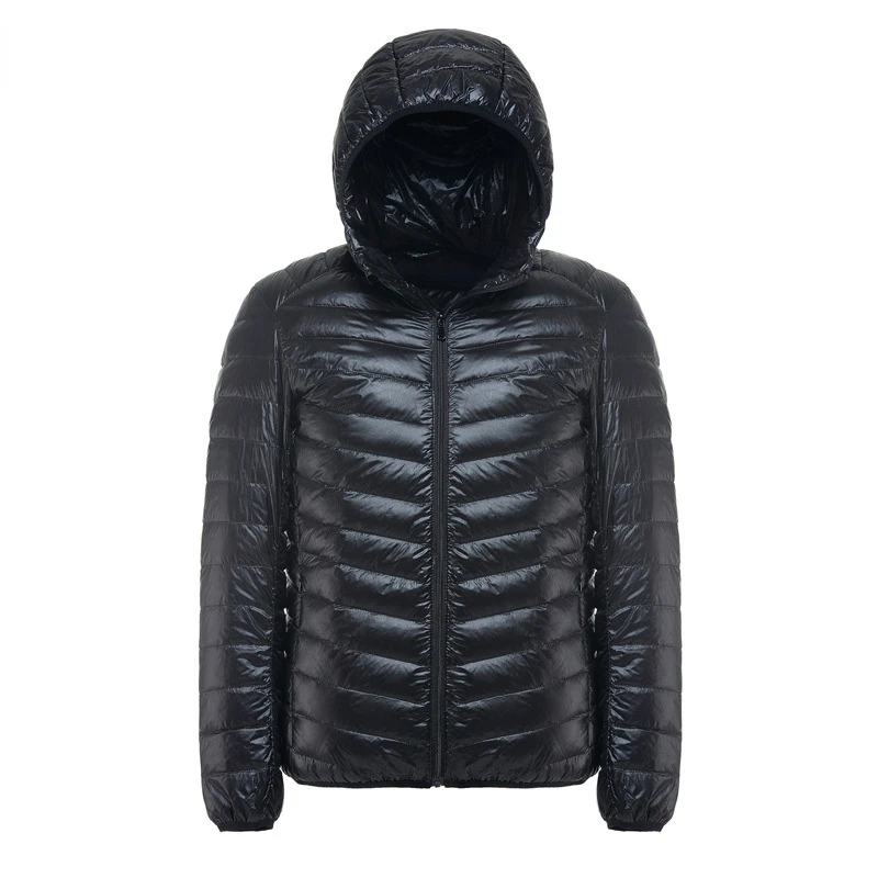 Men White Duck Down Jacket Ultra Light Thin Casual Coat Outerwear with Hood New Arrival Winter Autumn Jackets for Men 2023 New