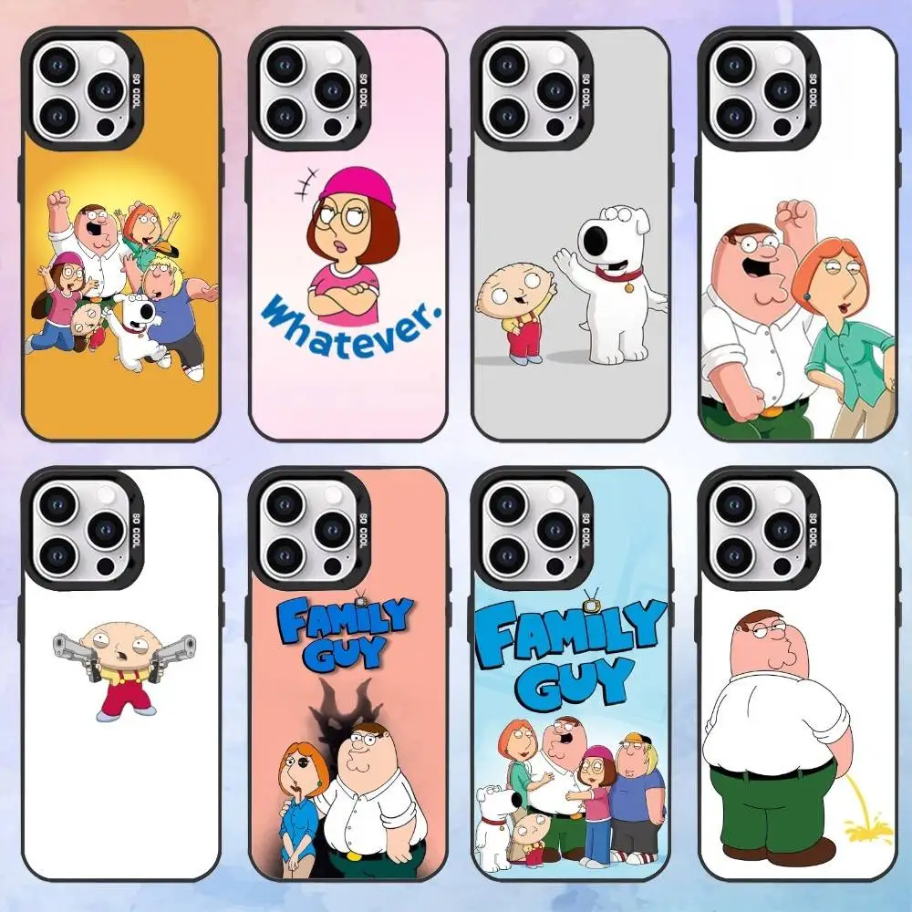 

F-Family Funny Guy Phone Case For iPhone17,16,15,14,13,12,11 Plus,Pro Max Black Candy Matte Shockproof Cover
