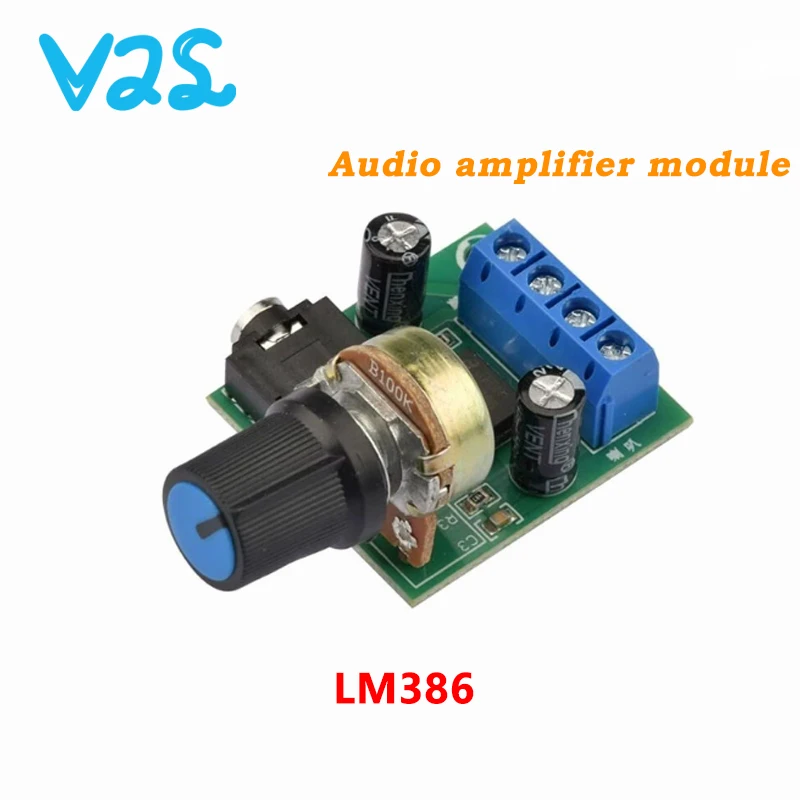 

1pcs - 10pcs LM386 10W Mini Power Amplifier Board Audio Amplifier Module DC 3-12V Volume Adjustable Control