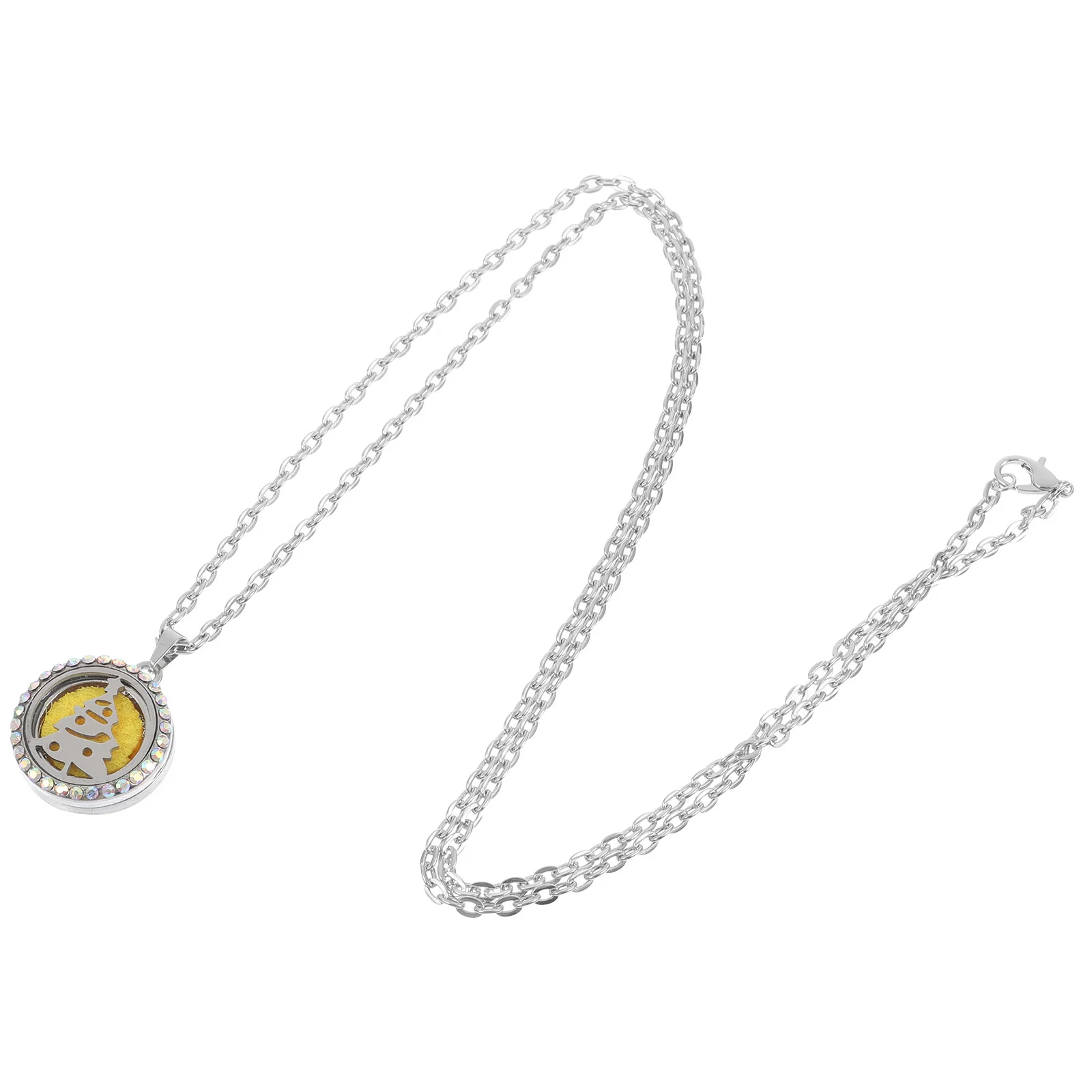 قطعة واحدة من قلادة سلسلة مدلاة الزيوت العطرية للنساء قلادة جميلة بتصميم منحوت هدية مثالية للحب والبركة