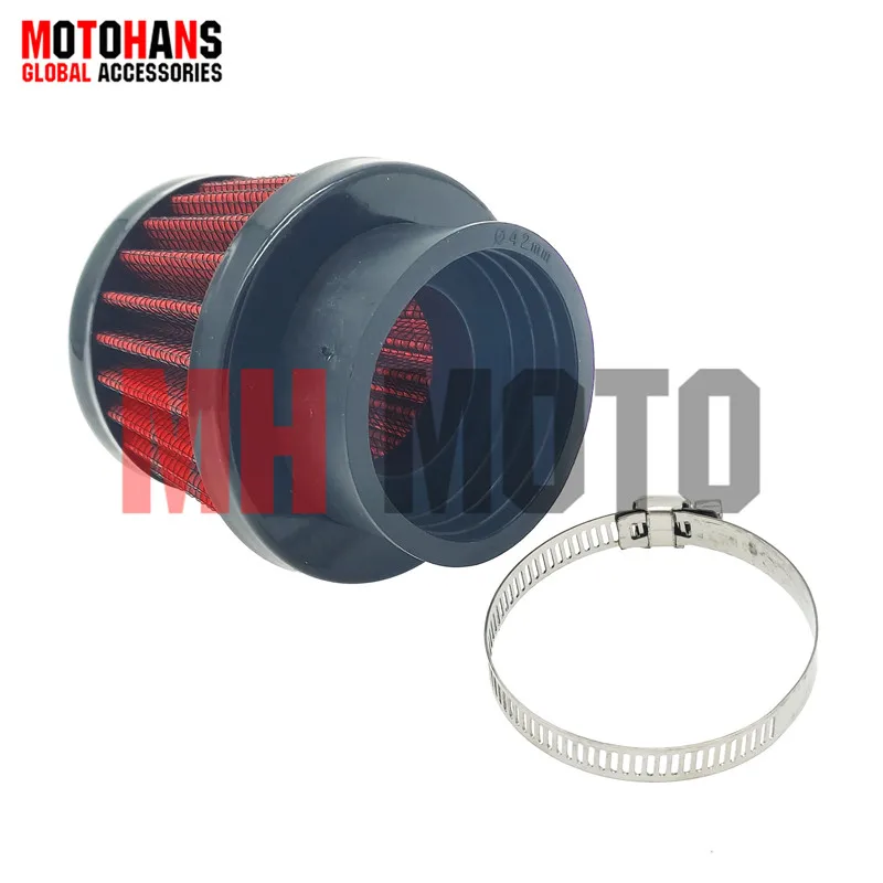 UNIVERSAL RACING AIR FILTER AIR CLEANER BORE 42MM TOTAL HEIGHT 65MM FOR MOPED SCOOTER ATV QUAD ZNEN JMSTAR TAOTAO KEEWAY
