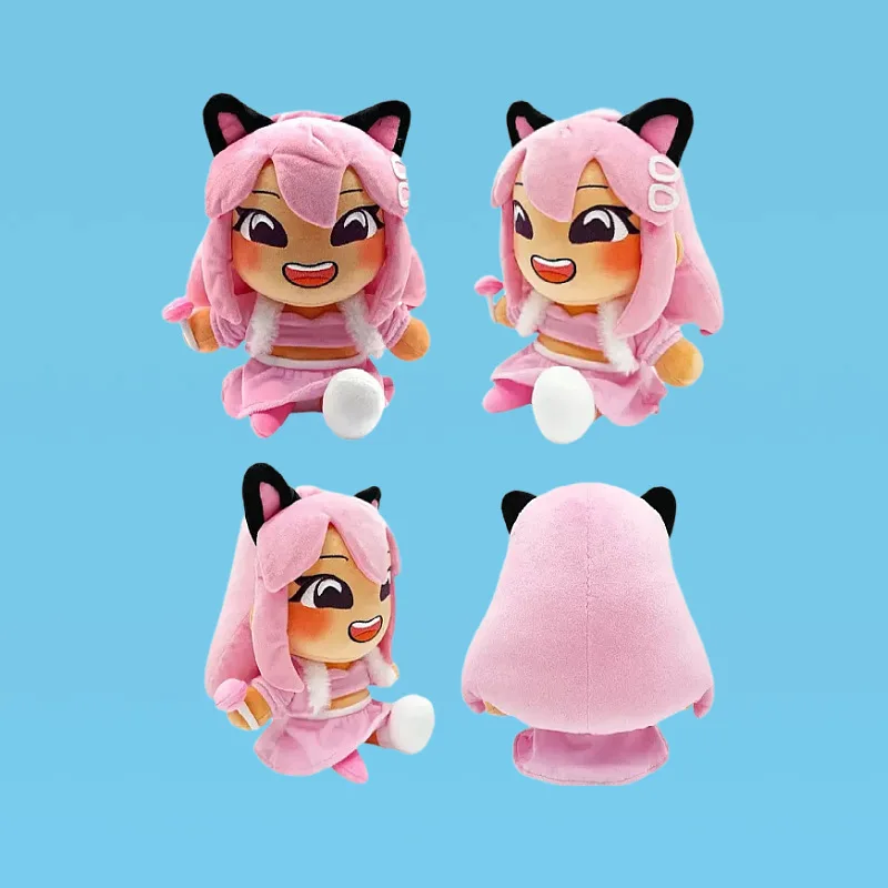 

Плюшевая кукла Layla Roblox, мягкая игрушка с кошачьими ушками, розовая, для детей, подарок на день рождения или праздник, популярная у инфлюенсеров YouTube.