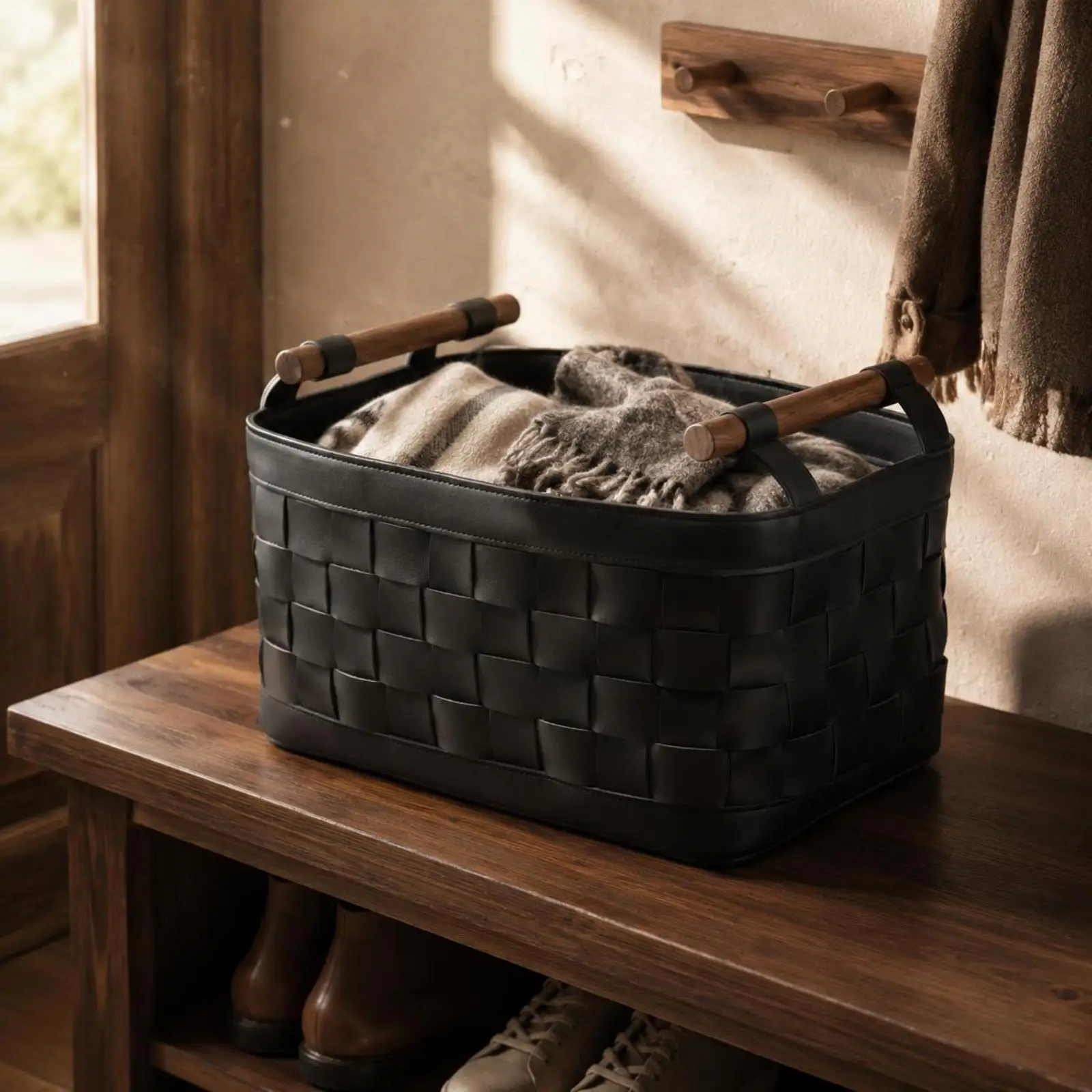 panier-de-rangement-decoratif-en-cuir-pliable-avec-poignee-en-bois-massif-pour-vetements-et-articles-essentiels-pour-la-maison