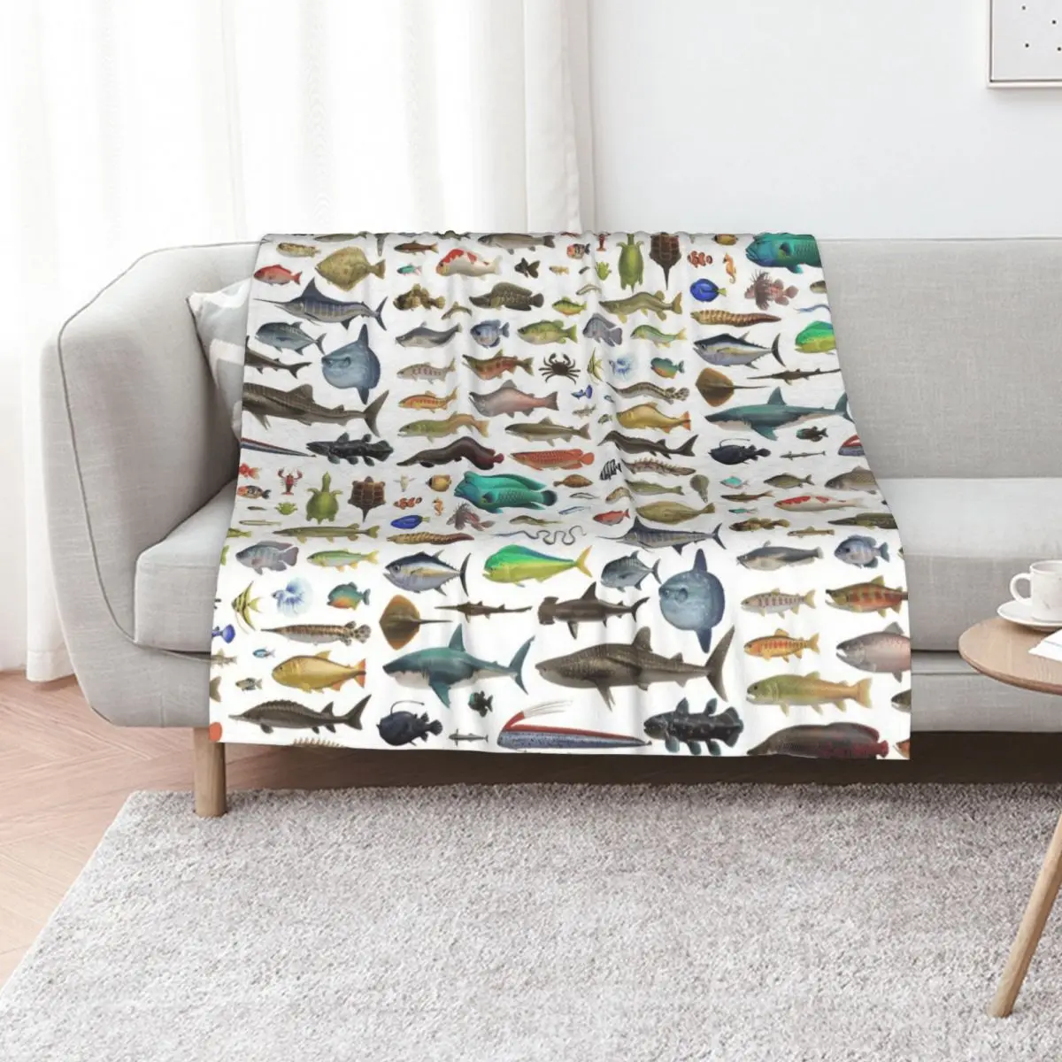 جميع الأسماك N STUFF Critterpedia رمي بطانية بياضات السرير الطفل الزخرفية سرير البطانيات لبطانيات الأرائك