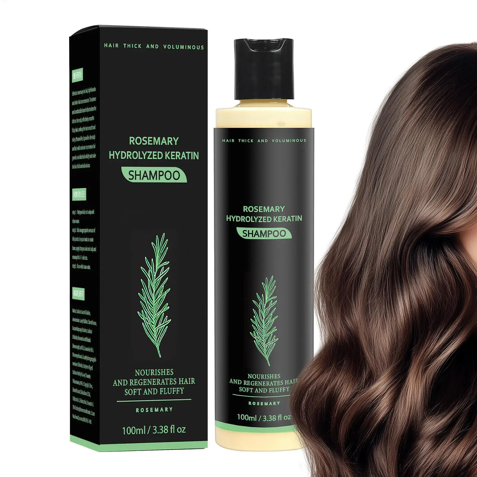 Rosemary Shampoo Soothing Scalp Anti Dandruff Refreshing Fluffy Repair Split Ends Plant Oil Control Nourishment Hair Shampoo
