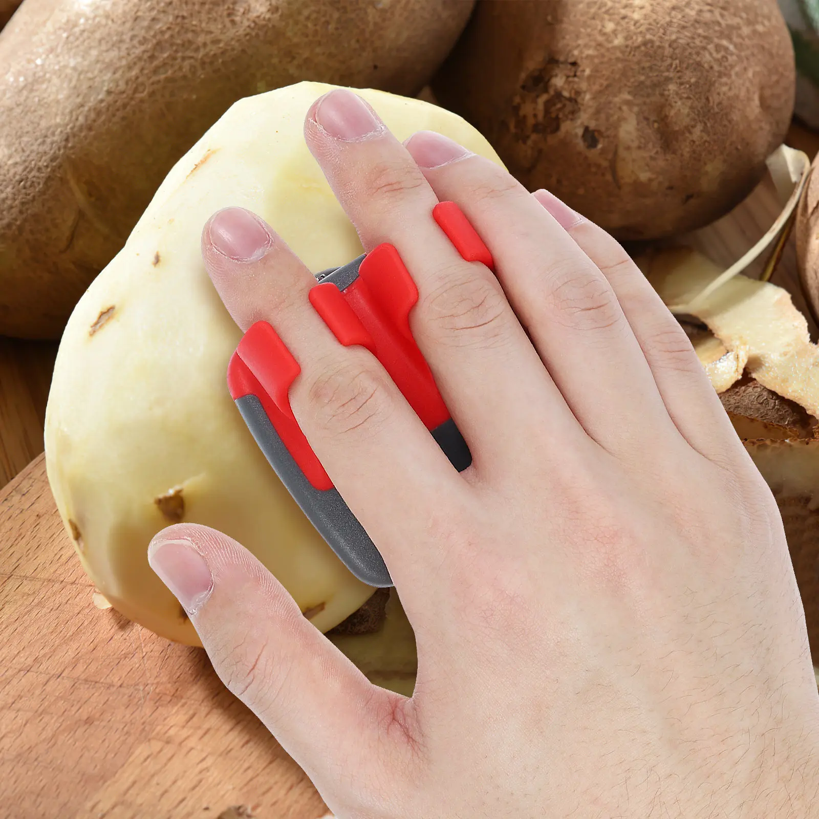 مجموعة تقشير متعددة الوظائف من الفولاذ المقاوم للصدأ - أداة تقشير خضروات وفواكه، أداة تحضير مطبخ سهلة الاستخدام - 4