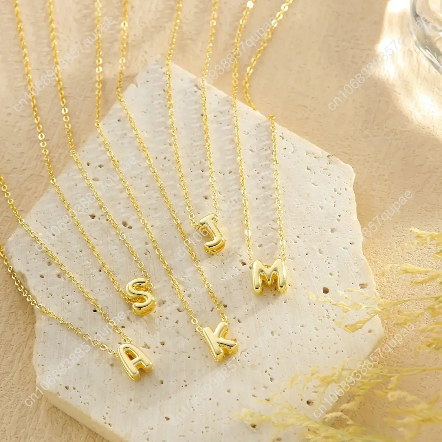 فقاعة إلكتروني قلادة القلائد الأولية للنساء اسم قلادة شخصية فقاعة قلادة قلادة لذيذ سحر القلائد المحملة #4