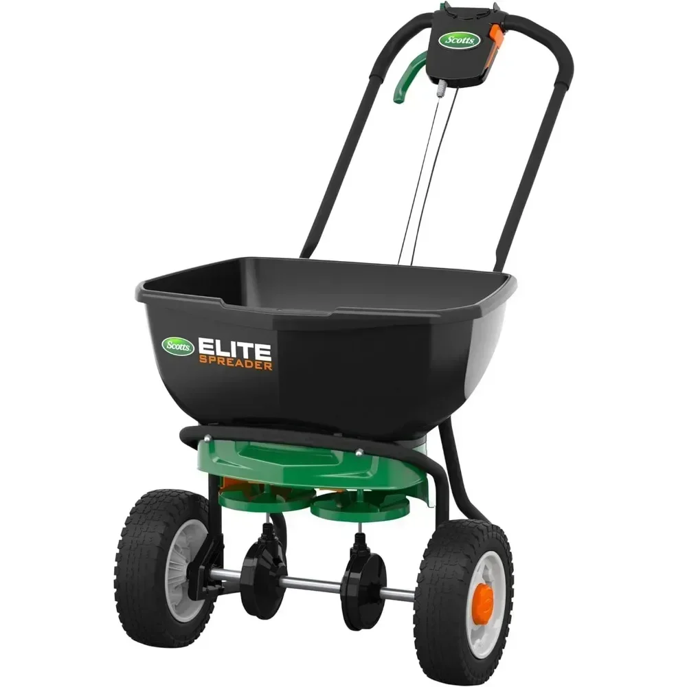 Elite Spreader for Grass Seed, Fertilizer, Salt, Ice Melt, Durable Push Spreader Holds up to 20,000 sq.ft. Product