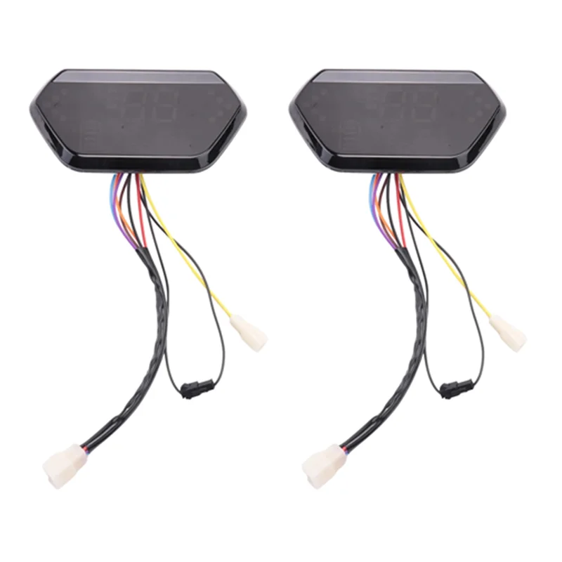 

Firmly 2 Piece 48V/60V Motorcycle Odometer Digital LCD Display Tachometer LCD Speedometer Black For Electric Motorcycle