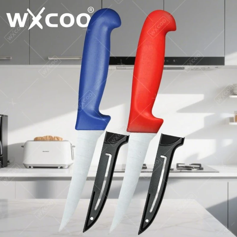 WXCOO Küchen-Schälmesser, Kochen, Metzgermesser, Edelstahl, Schälmesser, Obst, Gemüse, Fisch, Fleisch, Hackmesser, Allzweckmesser