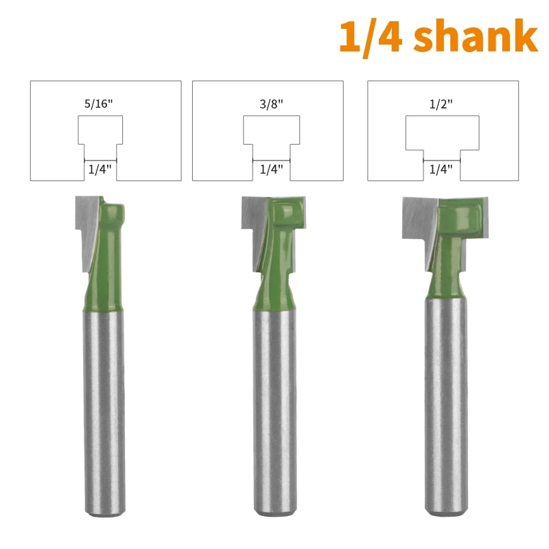 YUSUN Green Keyhole Bit T-Slot Cutter Router Bit Woodworking Milling Cutter For Wood Tools Face Mill