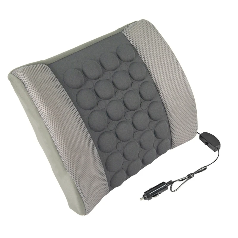Automotive Lumbar Support Pad with Oscillating Massage, Mesh Side Structure and Double-Fill Construction for Vehicle Use