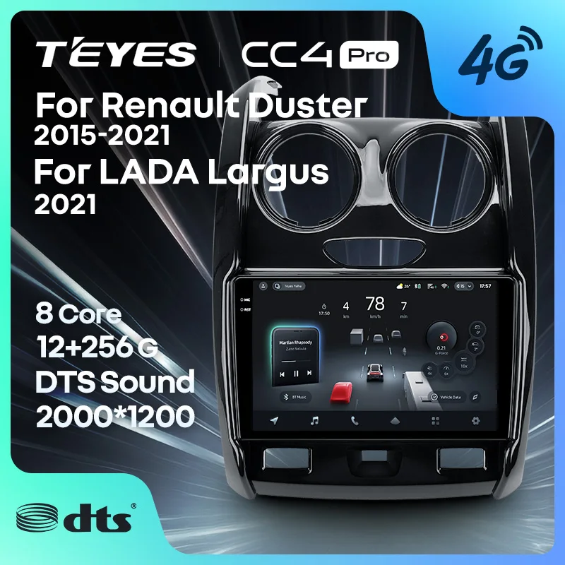 

TEYES CC4 PRO For Renault Dacia Duster 2015 - 2021 For LADA Largus 2021 CarPlay Android Auto 2DIN Autoradio Car play Radi