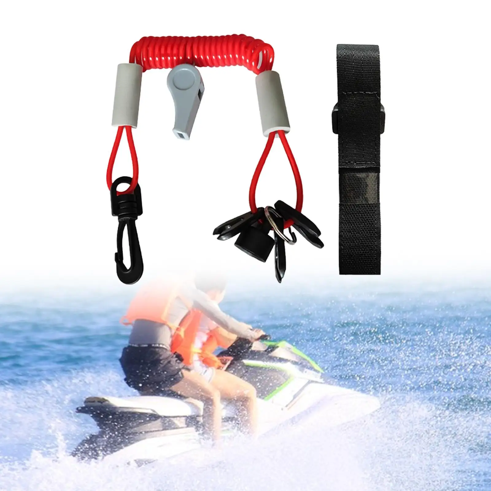 

Outboard Kill Switch Lanyard with Key Accessories Outboard Emergency Stop