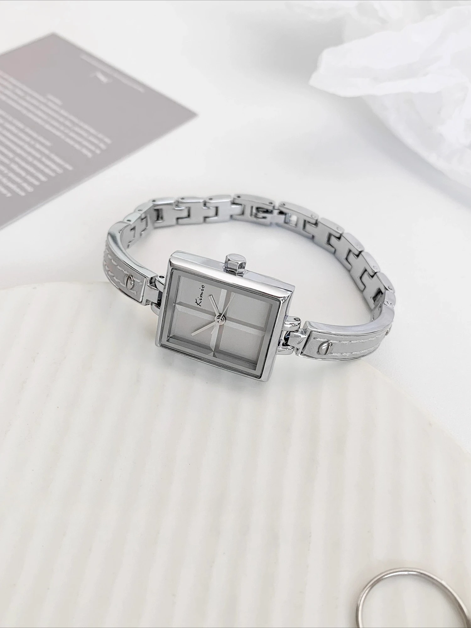 ساعة نسائية فاخرة بسوار مربع، نمط مربع صغير، نمط الطالب، وصول جديد 2026، اختيار راقي #2