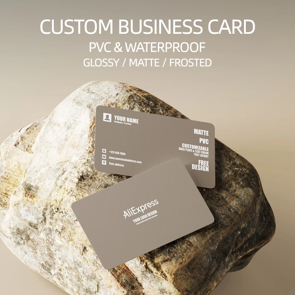 

Custom PVC Plastic Business Card Waterproof Personalized Design Round Corners Glossy Matte Frosted For Business Interaction