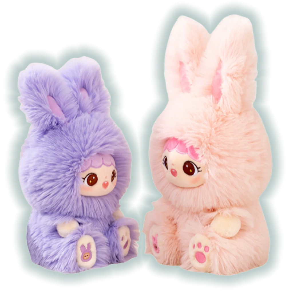 

Kawaii Colourful Long Hair Rabbit Plush Toys Smoothing Dolls Sofa Room Decoration Girls Birthday Halloween Christmas Gifts