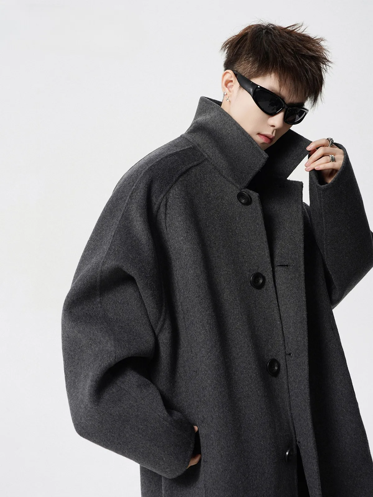 Trench Coats Man Tan Winter Suitable Baggy Camping Gentleman's Fashionable Chinese Feel Comfortable Unique Simple Long-Sleeve BF