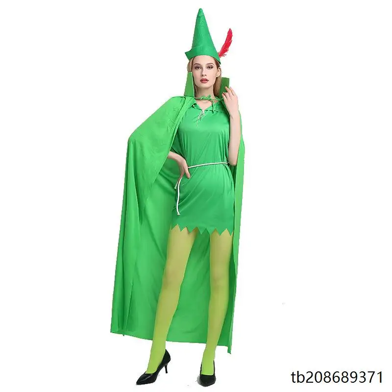 زي أميرة الجني الأخضر للهالوين، عباءة ساحرة، زي مهرجان الكريسماس، أداء مسرحي، زي تقليدي عرقي للنساء