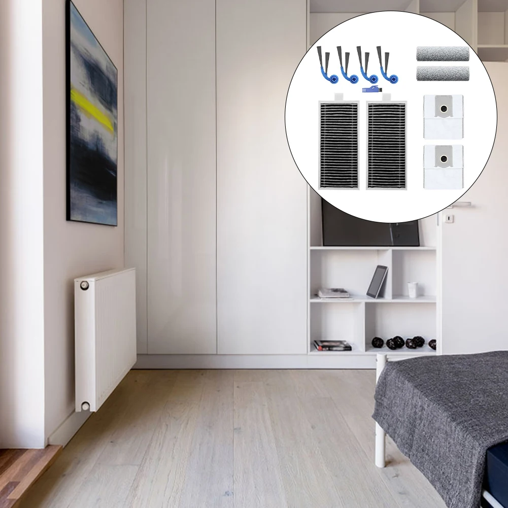 For Ecovacs For Deebot T80 For Omni Vacuum Cleaner Accessory Replacement Kit with Brushes HEPA Filters Mop Cloth