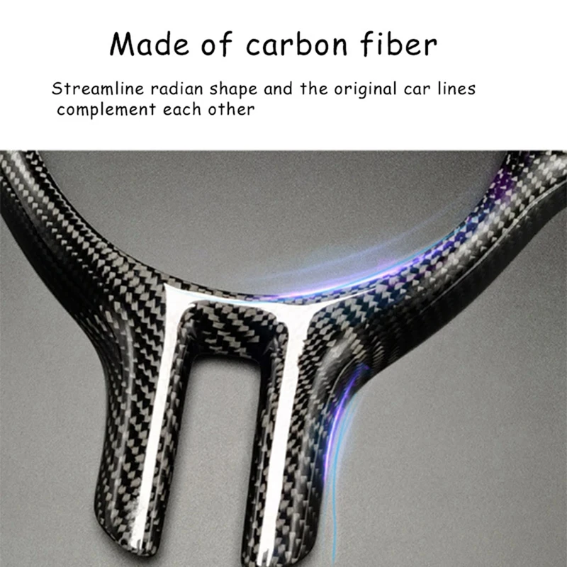 Carbon Fiber Car Steering Wheel Frame Trim For-BMW 3 Series E46 1998-2006