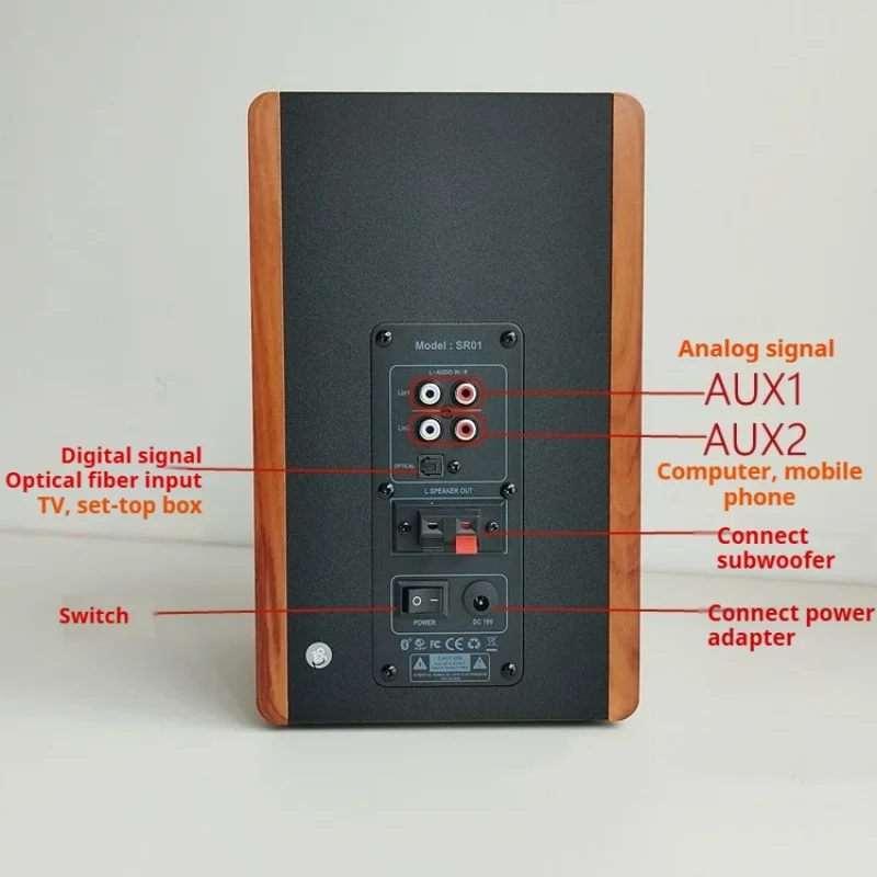 50W Bluetooth 5.0 Speaker Hi-fi Home 4-inch Speaker High Sound Quality Support Bluetooth/AUX/Optical/USB Input  Active Speakers