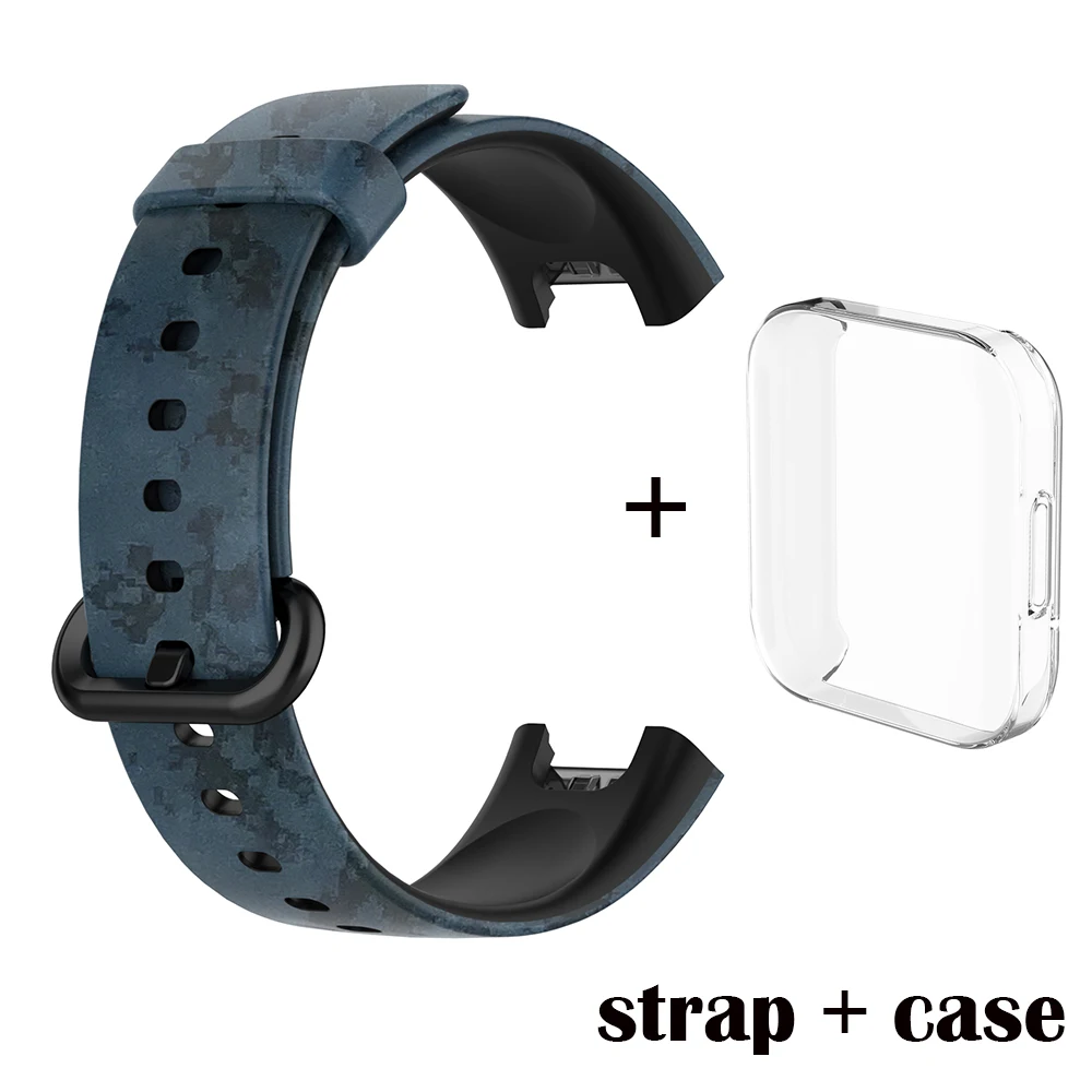 Silicone Band Strap For XiaoMi Mi Watch Lite / For Redmi Watchstrap For Redmi Watch 2 Lite WristBand Bracelet Replacement +Case