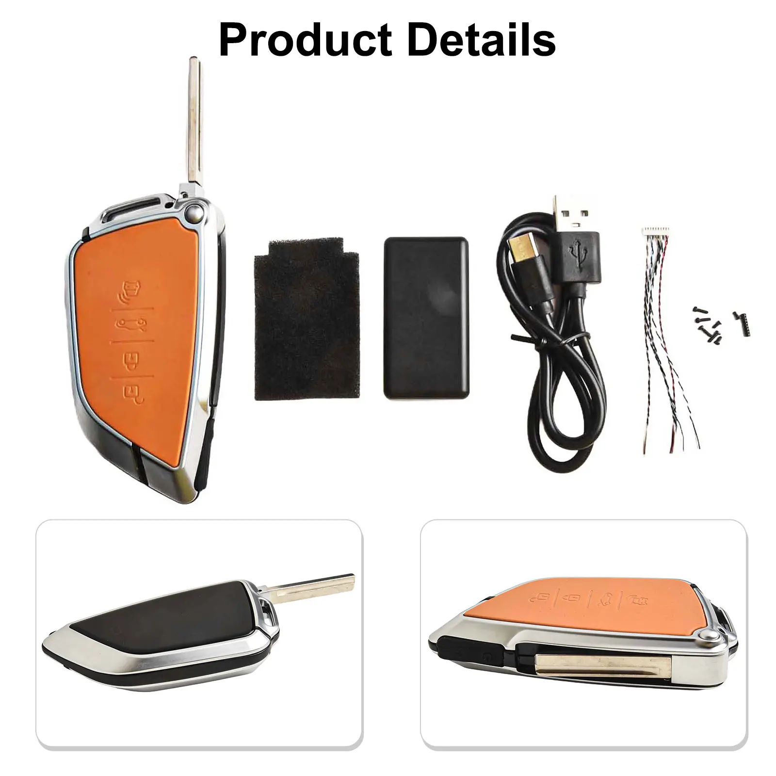 Car Key Replacement LCD Car Key Anti-lost Function Built-in Lithium Battery Alloy Material Long Standby  Car Key