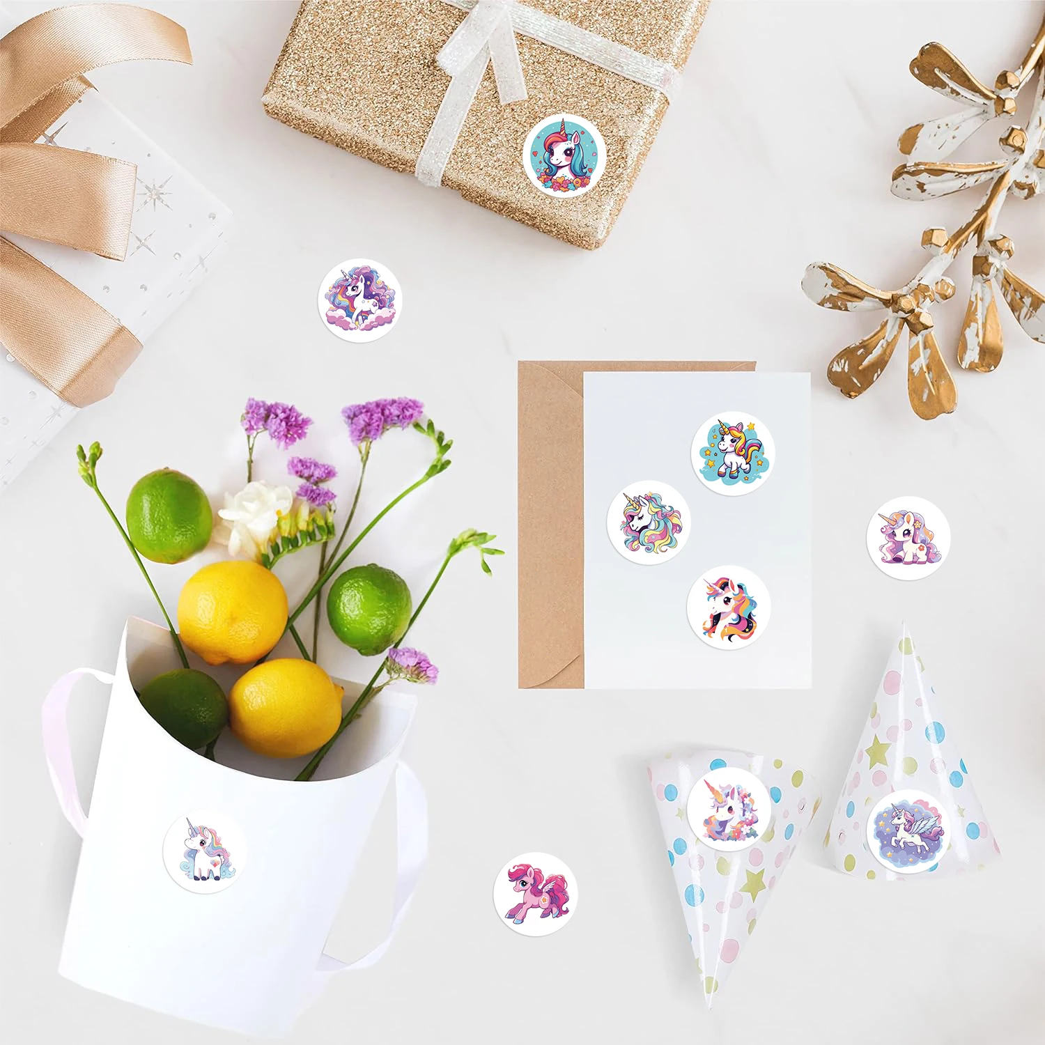 500 STKS Beloning Sticker Eenhoorn Dier Leuk Patroon Dieren Cartoon Stickers School Leraar Levert Leuke WaterproofSticker