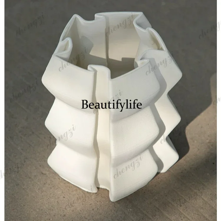 C178 3D ceramic vase living room TV cabinet porch restaurant homestay decoration flower ware