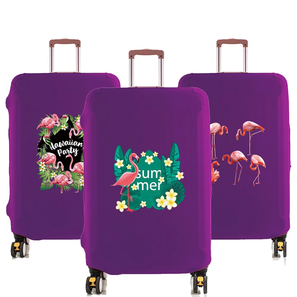 Luggage Protective Cover  Elastic for 18-32 Suitcase Trolley Baggage Travel Bag  Dust Covers Suitcase Case  Flamingo Pattern