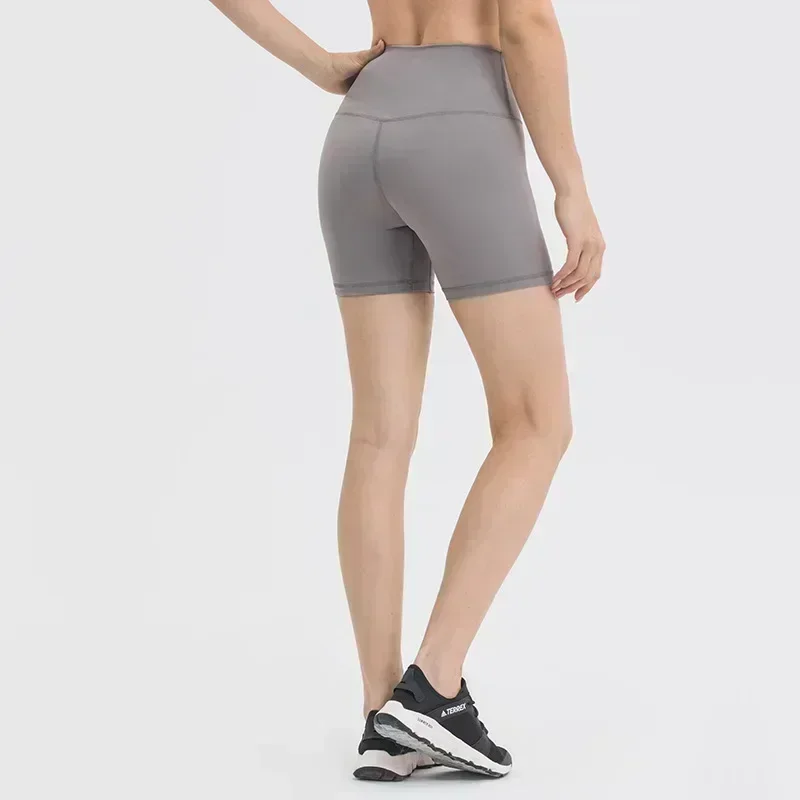 Lemon Align-pantalones cortos deportivos de cintura alta para mujer, Shorts transpirables de secado rápido para correr, Fitness, entrenamiento, Yoga, ciclismo, 4"