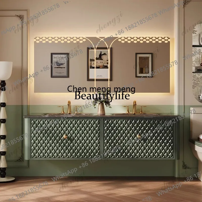 

L178 Bathroom Vanity Oak Wood Washbasin And Sink for Modern Bathroom Decor Luxury Stone Ceramic Aesthetic Integrated Bathroom Va