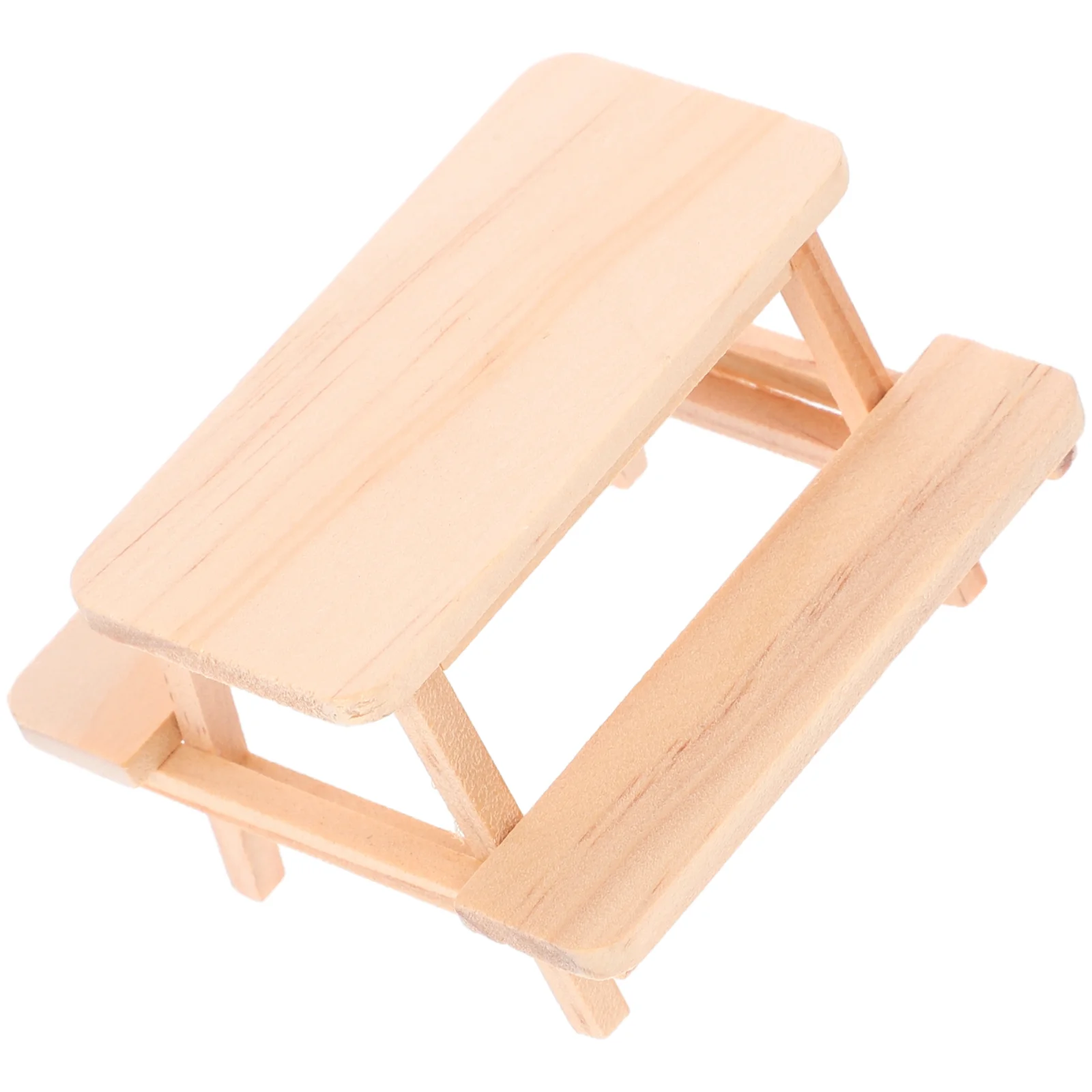 Stuk Tafel Draagbare Home Decor Huishoudelijk Speelgoed Poppen Kleine Huizen Klein Model Prop Mini Houten Picknick Versieren