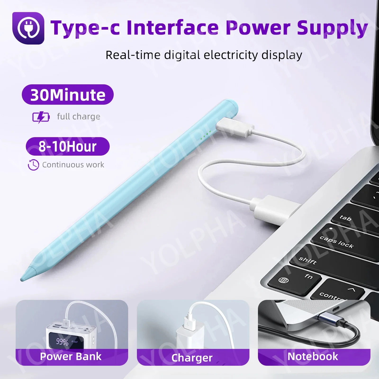 Stylus Pen for iPad with Palm Rejection (2018-2026) Alternative for Apple Pencil Active Touch Screen Pen for iPad Accessories