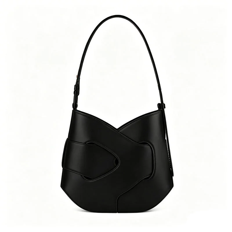 

Trendy Niche Design Knotted Handbag French Solid Color Large Capacity Tote Bag Womens' Casual And Simple Commuter Shoulder Bag