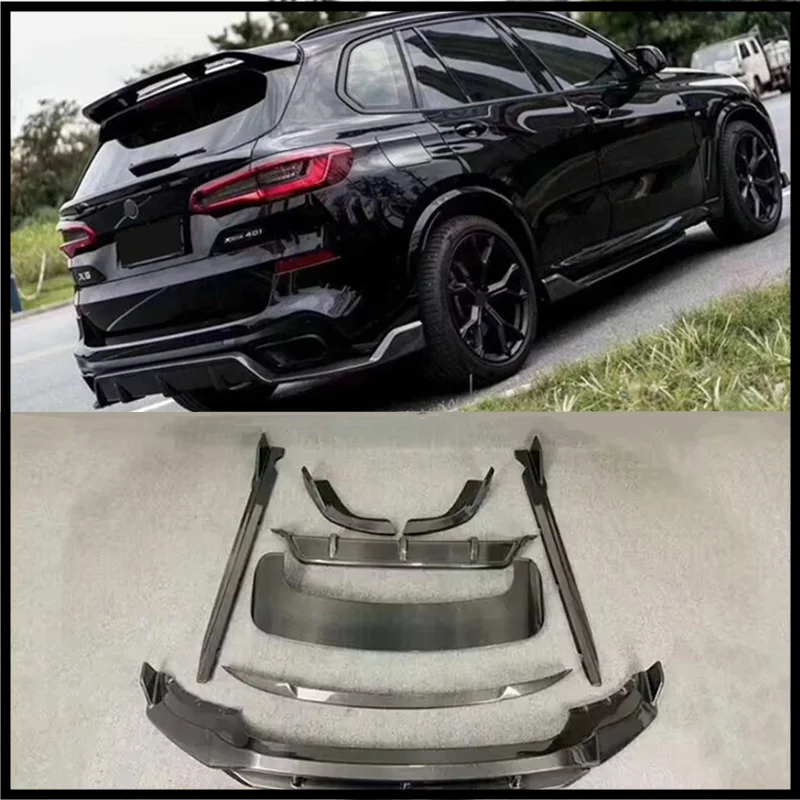 For BMW X5 G05 X5M 2019-2023 Carbon Fiber Front Lip Rear Diffuser Body Side Skirt Kit Spoiler High Quality Refits Accessorie