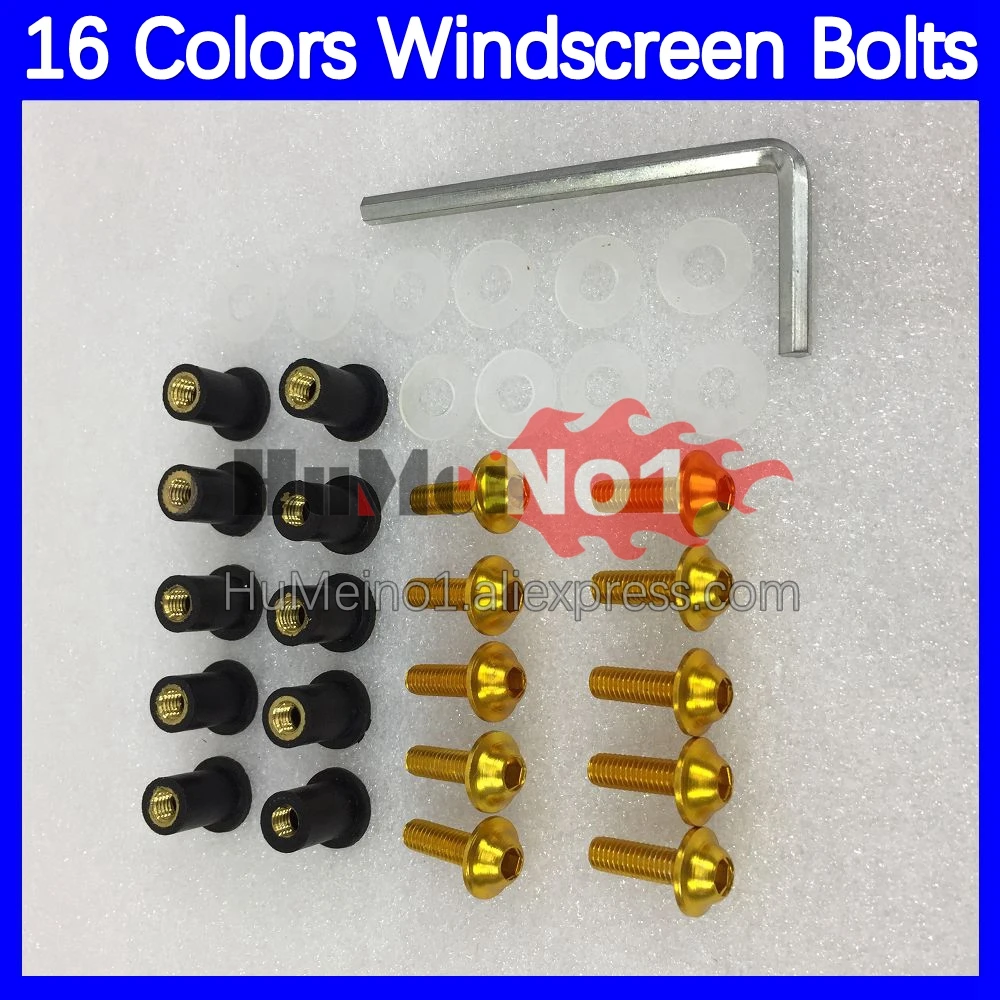 31pcs Motorcycle Windscreen Bolts For SUZUKI GSXR 1300 1300CC GSXR1300 Hayabusa 08 09 10 2011 2012 2013 Windshield Screws Nuts