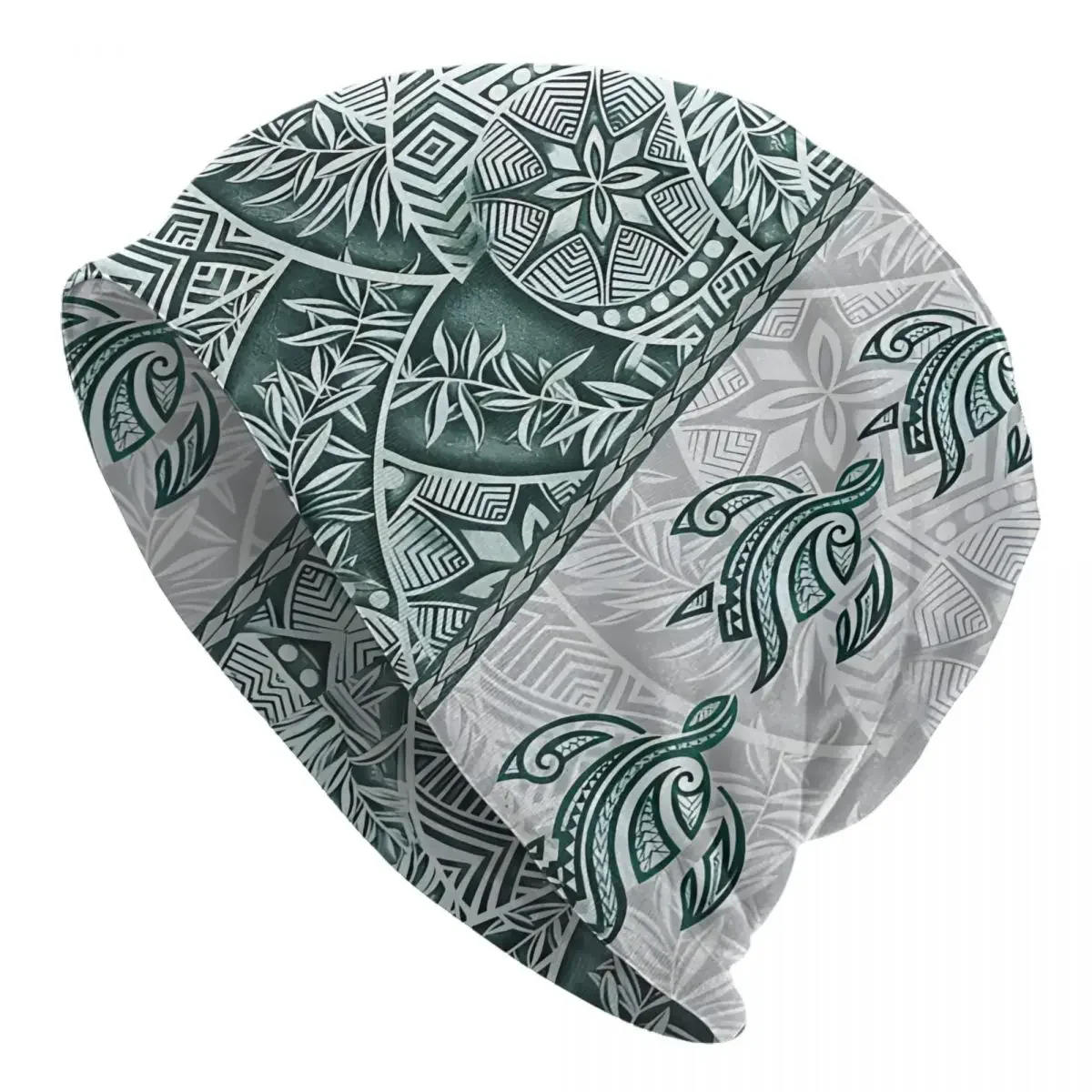 Vintage Samoan Turtle Pattern (18) Men Women Thin Beanies Windproof Ski Cap Double Layer Fabric Bonnet Hat