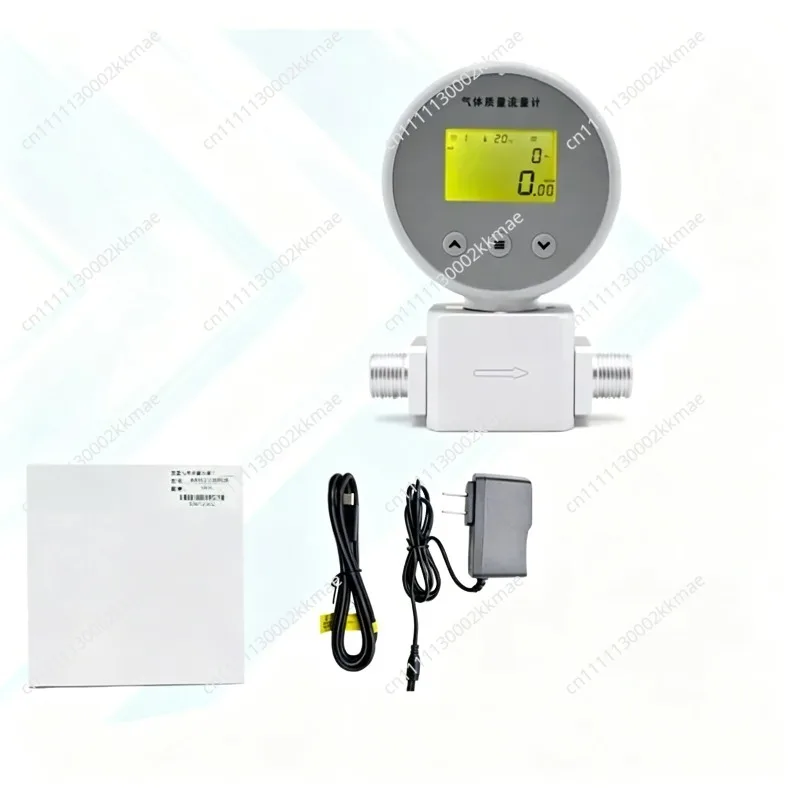 Digital Micro Gas Mass Flow Meter 300L/MIN for Compressed Air, Nitrogen, Oxygen RS485 Remote Transmission AMS2106R01
