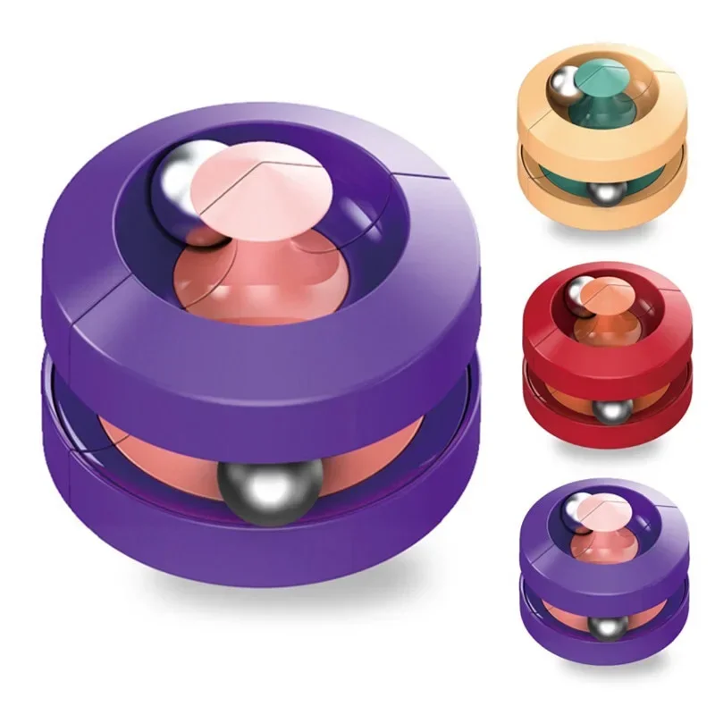 Relieve Stress Puzzle Deform Toys Rotating Marble Track Magical Bead Orbit Ball Fingertip Decompression Infinity Cube Spinner