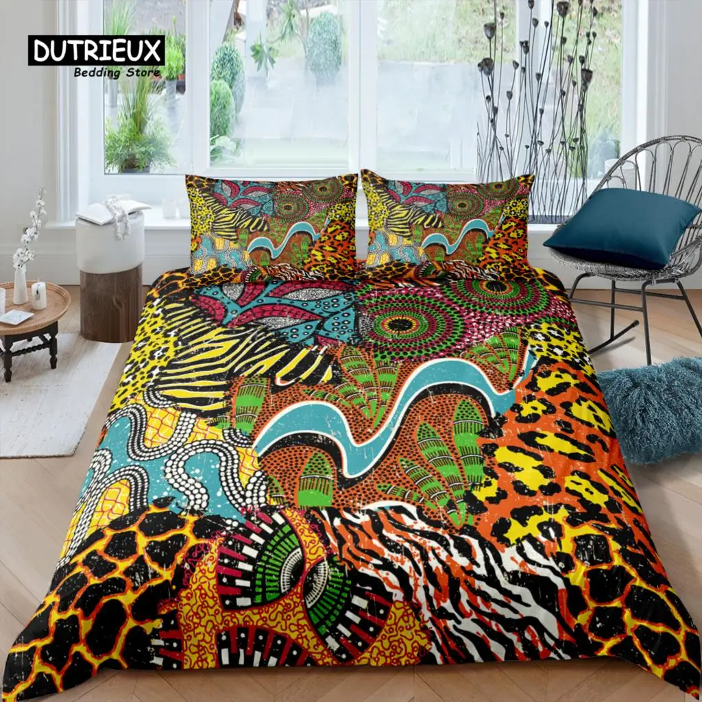 Home Living Luxury 3D Leopard Bedding Set Duvet Cover Pillowcase Kids Bedding Set Queen and King EU/US/AU/UK Size