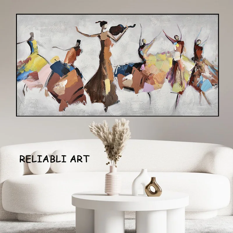 Abstract Dancing Music Model Catwalk Portrait Posters and Prints Canvas Painting Wall Art for Living Room Home Decor No Frame