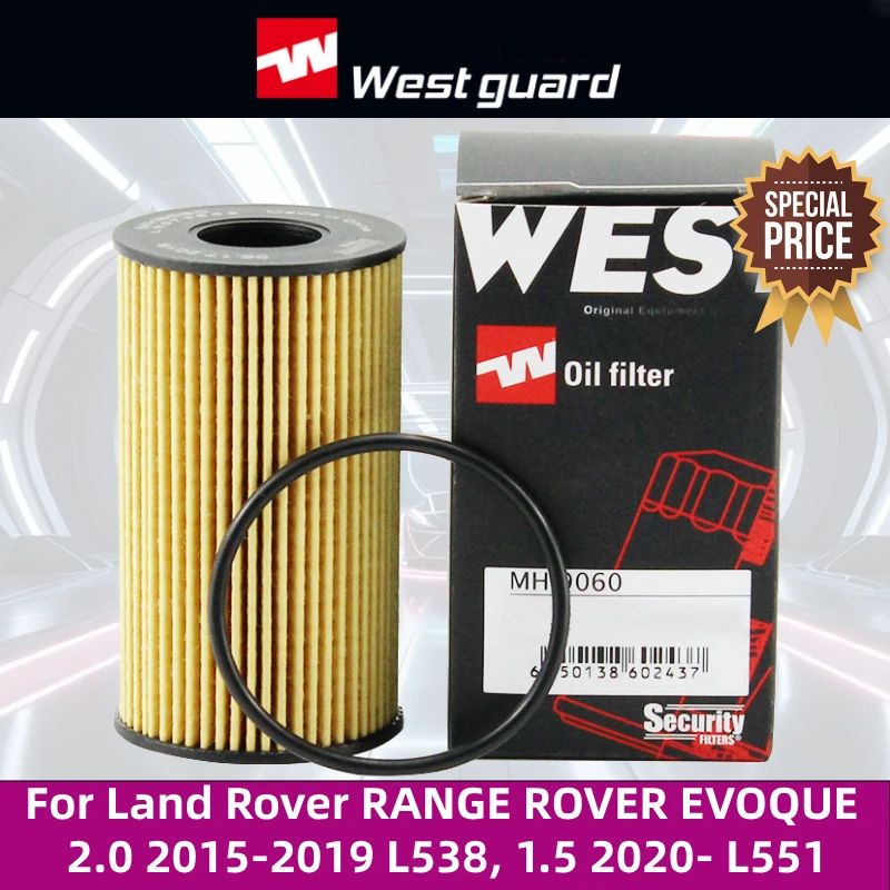 

WESTGUARD Oil Filter For Land Rover RANGE ROVER EVOQUE 2.0 2015-2019 L538, 1.5 2020- L551 LR073669 MH9060