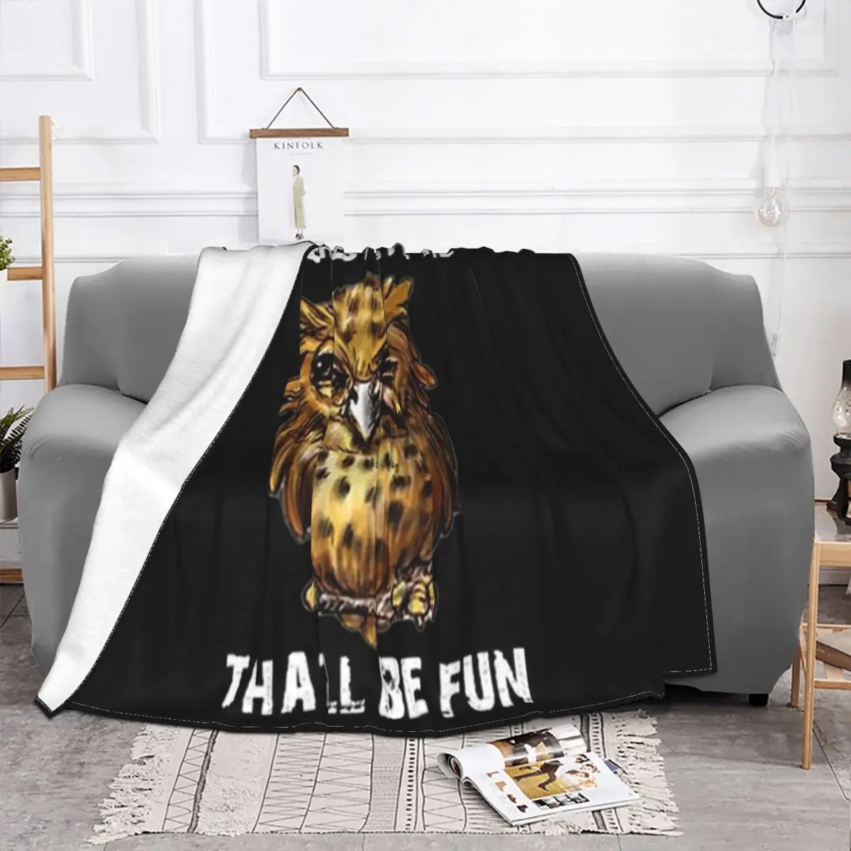 Owl Underestimate Me That'Ll Be Fun Casual Fitness Cheap Sale Original High Quanlity Hot Sale Plus Size Funny Throw Blanket