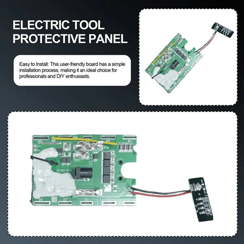 DTA5 Battery Protection Board with LED Indicator for 18V Power Tool Replacement, Overcharge Discharge Short Circuit Protection