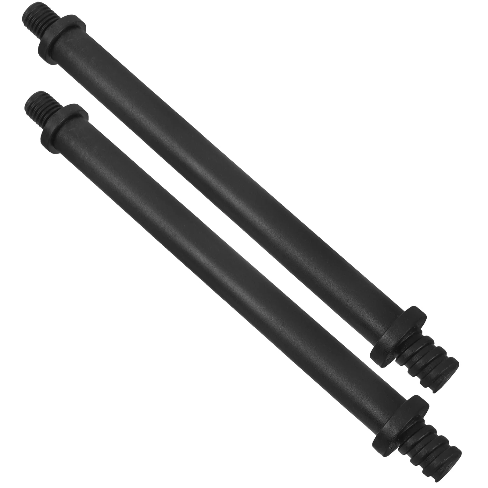 2 Pcs Cistern Toilet Brush Plastic Rod Brushes Threaded Handle Connector Foaming Black