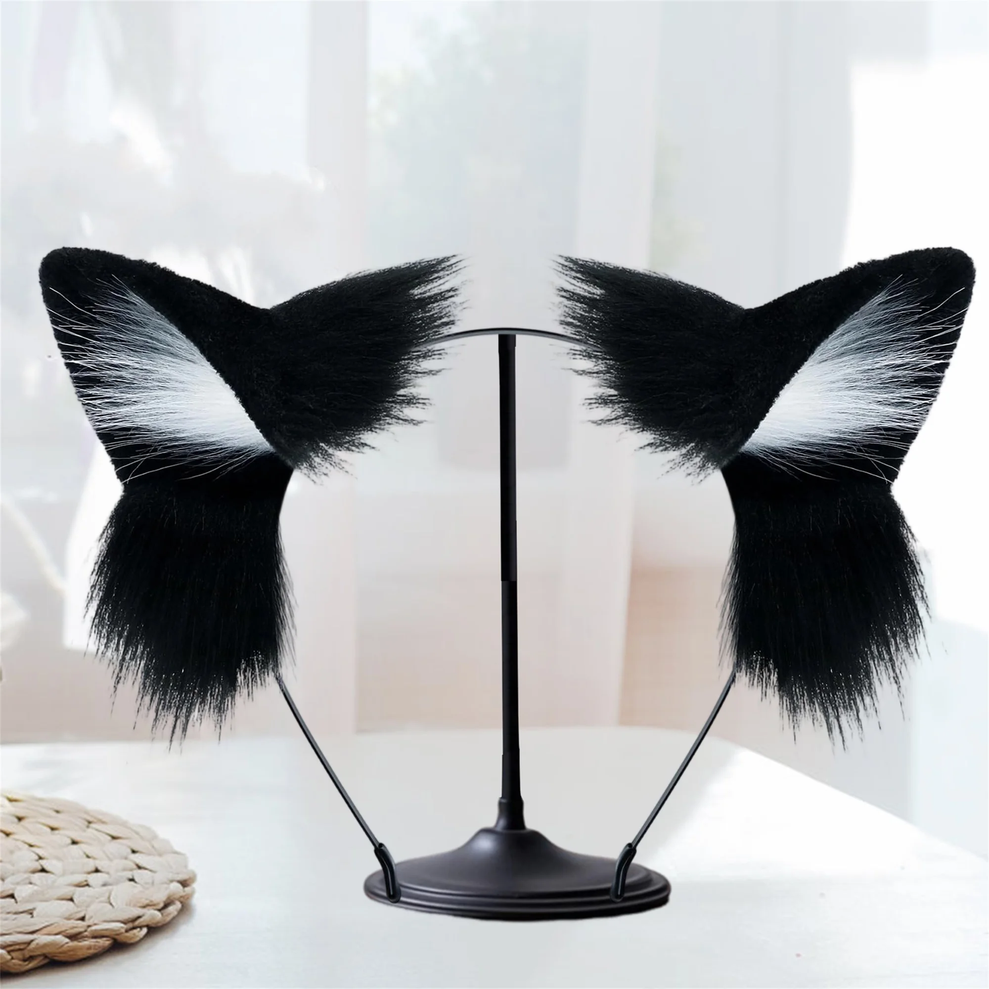 عصابة رأس على شكل آذان قطة سوداء للنساء، إكسسوارات شعر لطيفة للهالوين، غطاء رأس للحفلات التنكرية للبالغين #1