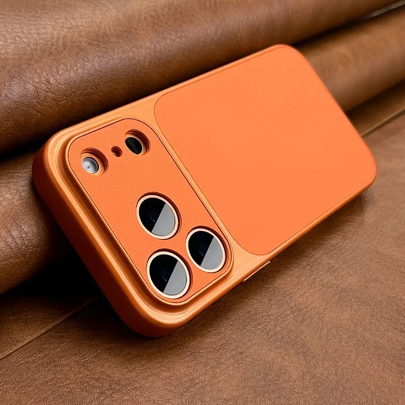 Neue Luxus-Upgrade-Hülle: Sofort verwandelt in eine orangefarbene Retro-Handyhülle der 17er-Serie für iPhone 17 Air, 16, 15, 14, 13, 12, 11 Pro Max