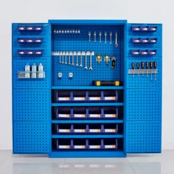 Workshop Storage Equipment Cabinet 2 Swing Door Metal Garage Storage Cabinet Steel Tool Cabinet 2024